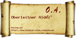 Oberleitner Aldó névjegykártya